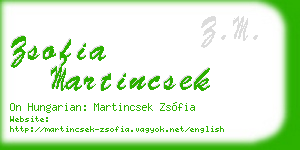 zsofia martincsek business card