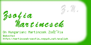 zsofia martincsek business card